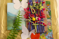 Collages botanegol a gwehyddu