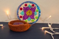 Celf tywod Diyas a Rangoli