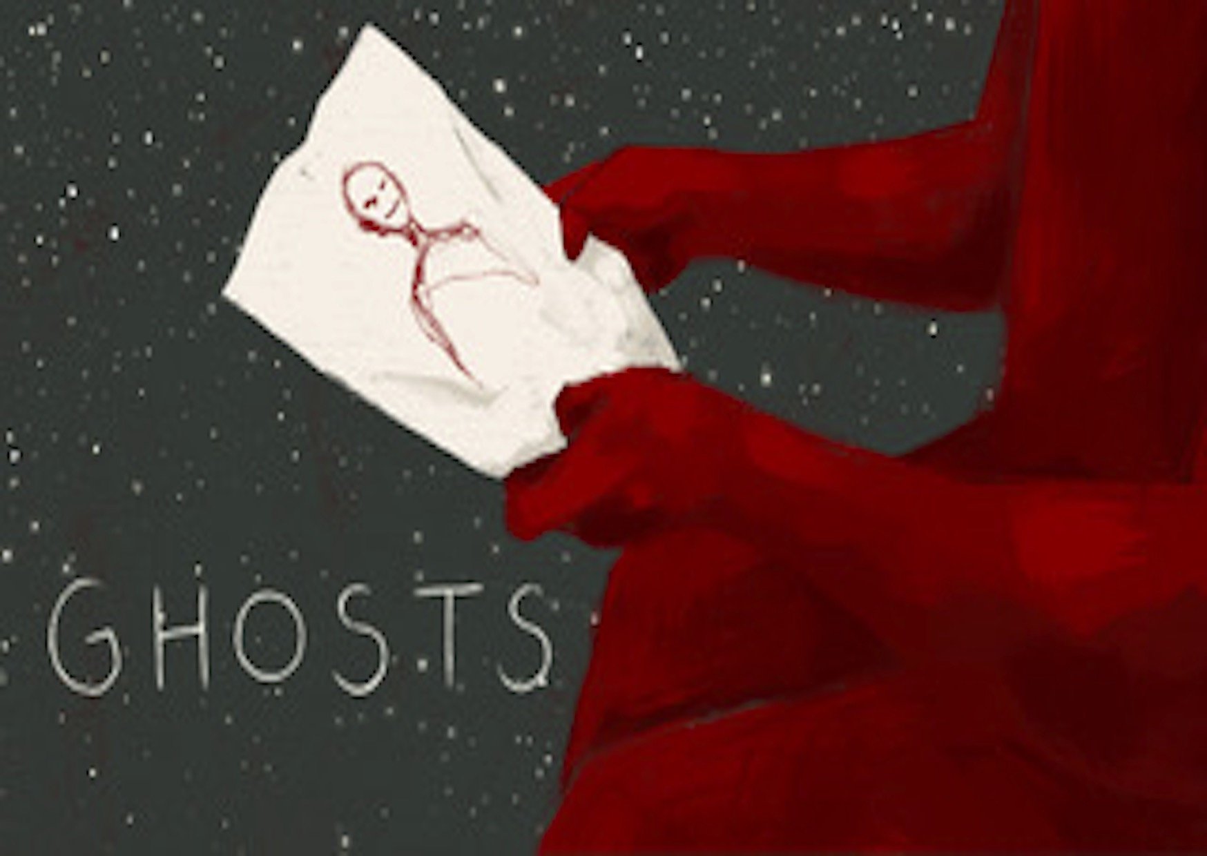Delwedd: Ghosts: A collaborative animation between composer James Morris and illustrator Maria Tilt Ghosts: A collaborative animation between composer James Morris and illustrator Maria Tilt