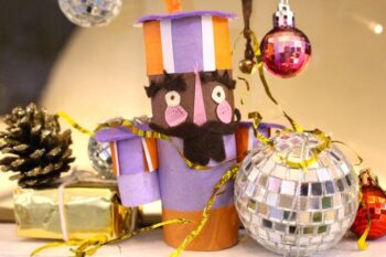 Addurniadau Nadoligaidd wedi’u Hailgylchu