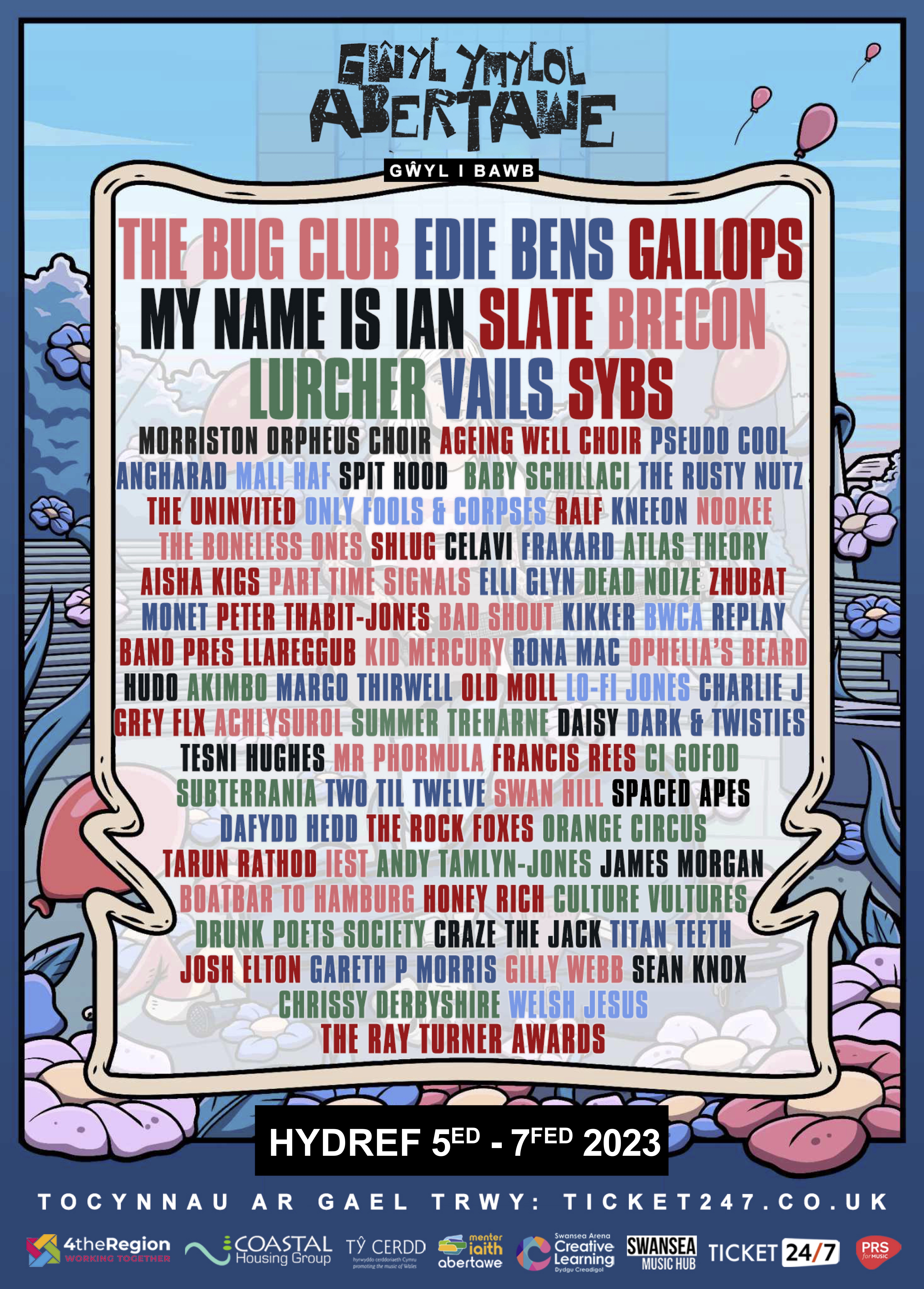 Rhestr bandiau Gwyl Ymylol Abertawe Rhestr bandiau Gwyl Ymylol Abertawe